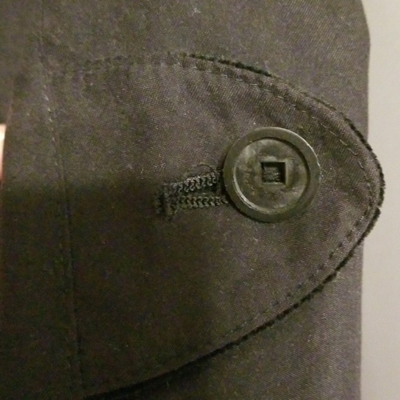Woman's Trenchcoat Unbranded Black NO LINER size 6 GUC READ - Picture 4 of 8